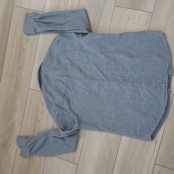 UNTUCKit Flanell Pearl Snaps Paula Women's Heather Gray Shirt Size 6 - Picture 8 of 8